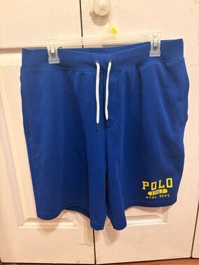 Polo by Ralph Lauren Royal Blue Athletic Shorts with Yellow Logo